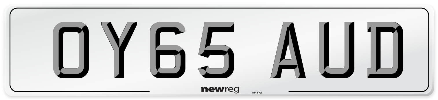 OY65 AUD Number Plate from New Reg
